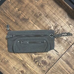 Free People Gray Mini Bag with Carabiner